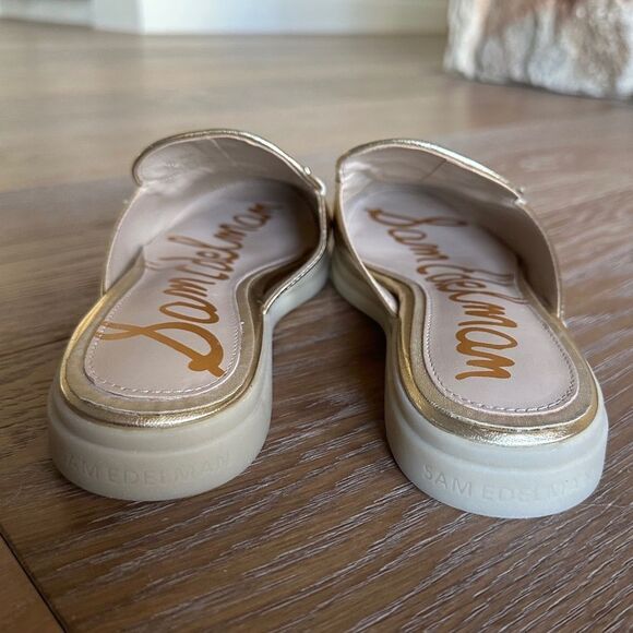 Sam Edelman KIRA BIT MULE in Amber Gold Leather - Picture 6 of 11